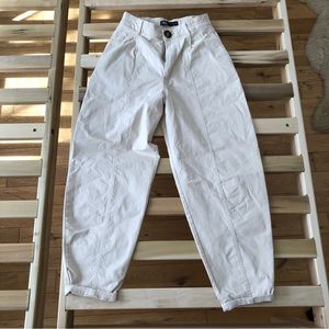 Zara | Cream Barrel Pants